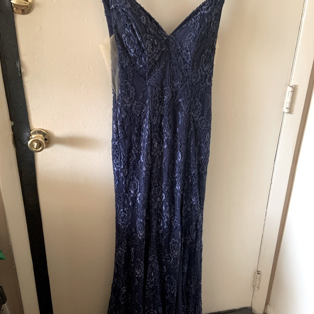 Beautiful dark blue sequence gown.  Size 12